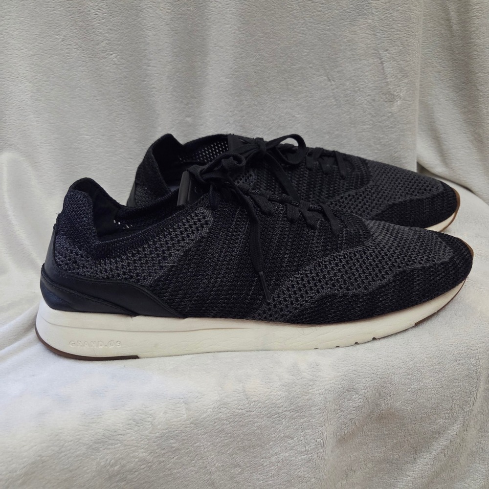 Cole Haan GrandPro Running Sneaker Mens 12 Black Knit Stitchlite C27901 Low Top